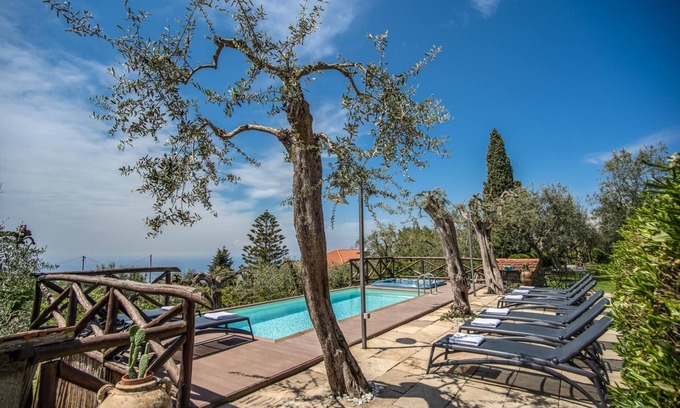 Schiazzano Villa | Villa Aragona Historical Enchanting Villa With Pool Garden and Sea Views