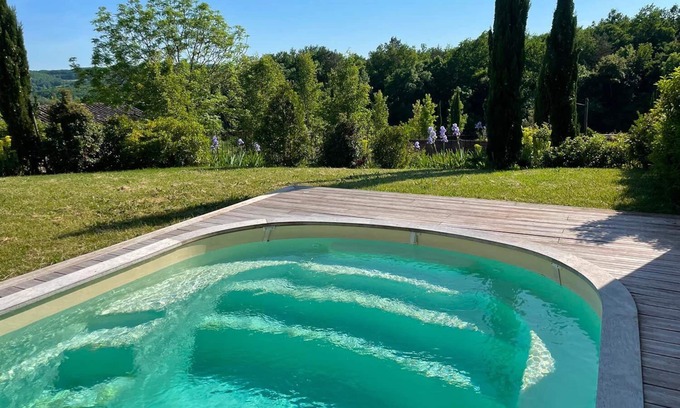 Castelnau-de-Montmiral Villa | Villa de lujo de 3 dormitorios y 3 baños con piscina en la finca Chateau