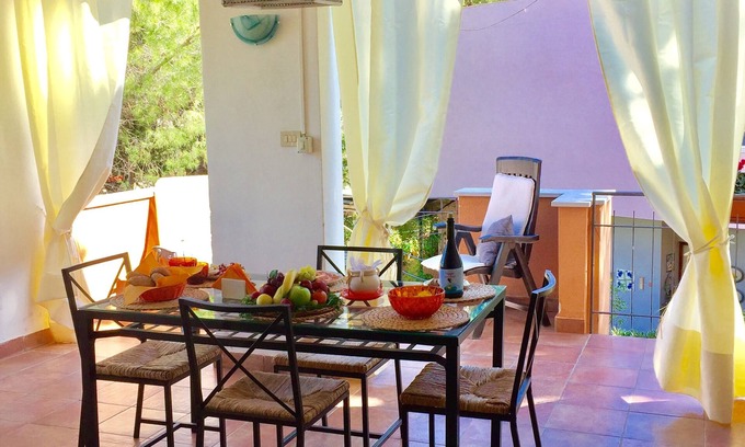 Addaura Apartamento | Villa Carolina, terraza vistas al mar