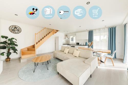 Coupvray Apartamento | Villa Fantasia - 10 min Disneyland - 8 people