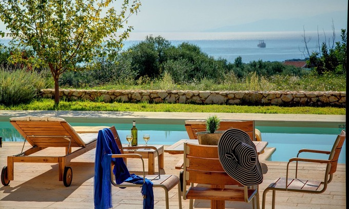 Karavados Villa | Villa 'Ippokampos Ideales Resort' con vistas al mar, Wi-Fi y aire acondicionado