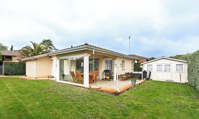 Messanges Villa | Villa Melchivany – Naturaleza y Océano, Terraza, Jardín, Spa para 6 Personas en Messanges