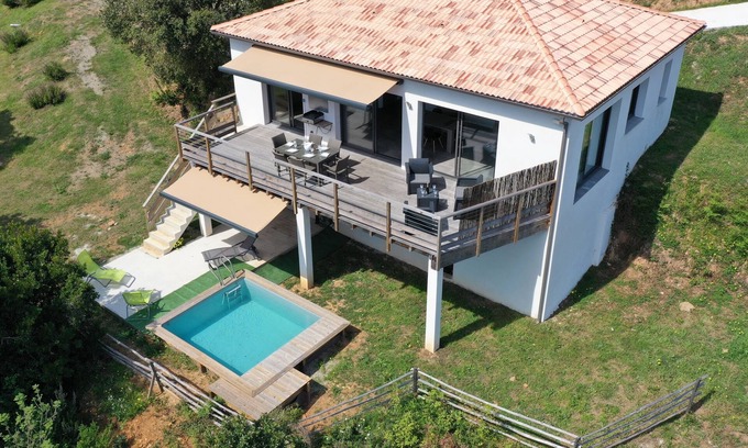 Taglio-Isolaccio Casa | VILLA SUR LES BOIS 85m² 5/7 pers Beach 3 minutes away, Plancha