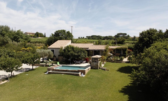La Tour-d'Aigues Casa | Villa con piscina, con vistas a los viñedos, en el Luberon
