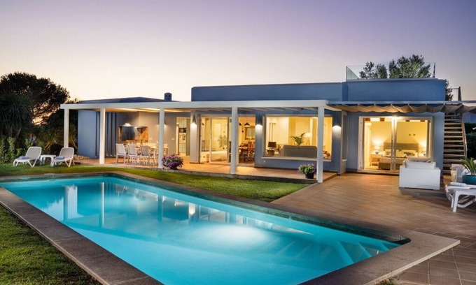 Marina de Son Ganxo Casa | Chalet de diseño con piscina y fantásticas vistas al mar, Sant Luis,Menorca