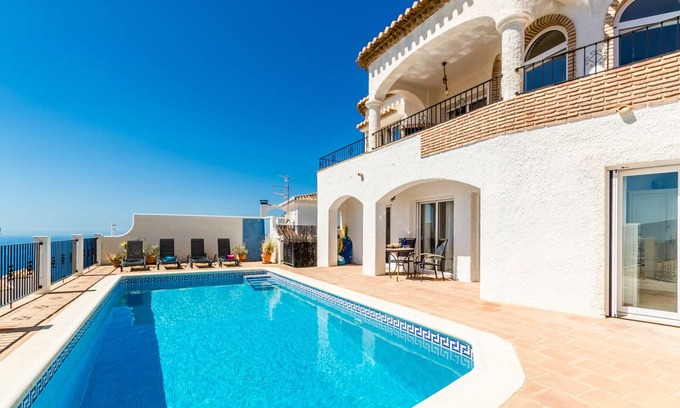 Salobreña Villa | Villa El Olivaron con piscina privada y fantásticas vistas