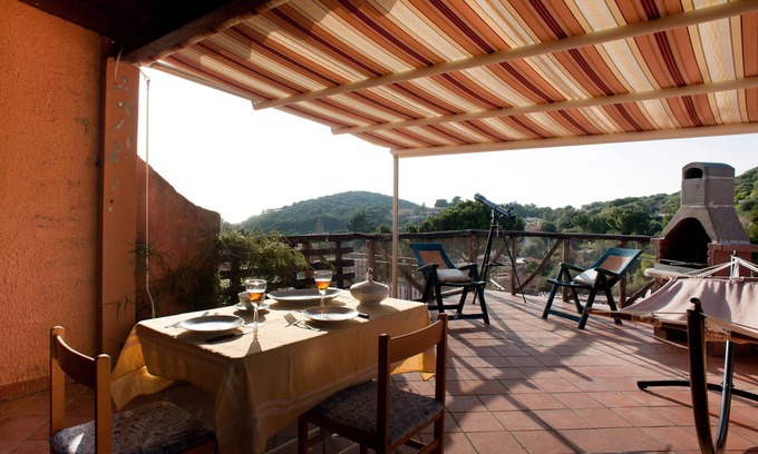 Geremeas Cabaña | Villa with terrace 400 meters from the sea-Sardinia