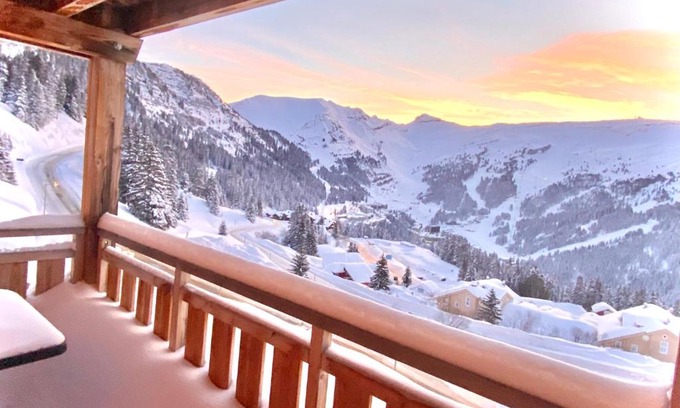 Flaine Apartamento | Vue panoramique sur les montagnes plein Sud - T2 Skis aux pieds, Piscine & Spa