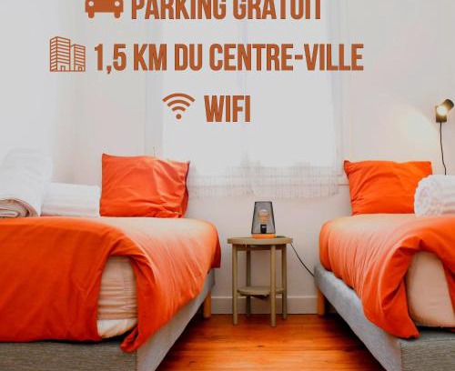 Tarbes Apartamento | Vue Pyrénéenne Élégante avec 2 chambres
