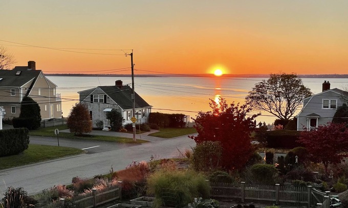 Bristol Casa | Water Views. Easy Walk to Town Beach & Colt State Park. Next to Scenic Bike Path