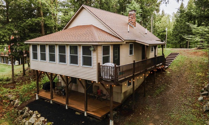 Dover-Foxcroft Casa | Waterfront Sebec Lake Home w/ Yard + Fire Pit