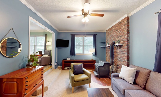 Mills River Casa | Well-located home in town with sunrise views, deck & great backyard