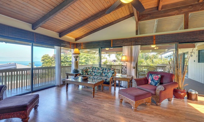 Kailua-Kona Cabaña | Wheelchair Accessible Kona Gem w/ Ocean Views!