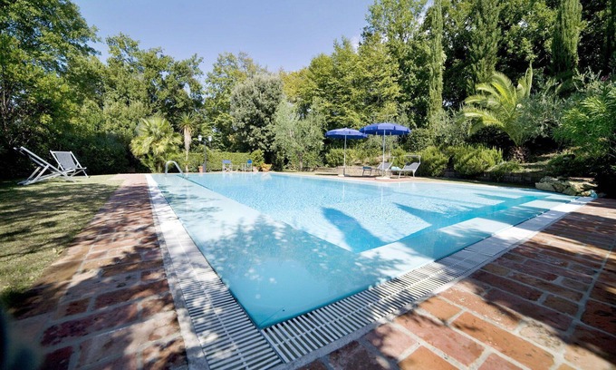 Montopoli in Val d'Arno Villa | Estupenda casa de vacaciones privada con A/C, WIFI, piscina privada, TV, patio y vista panorámica