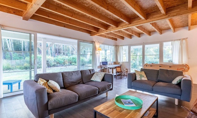 Lacanau Casa | Preciosa casa de vacaciones privada para 8 personas con WIFI y terraza