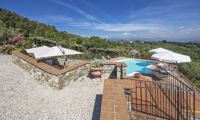 Casalguidi Villa | Preciosa casa de vacaciones privada con A/C, piscina privada, WIFI, TV, terraza y vista panorámica