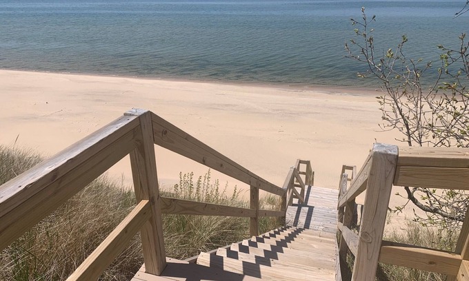 White River Township Cabaña | Yay the beach! Lake Michigan beach front cottage, adjacent to dunes & park.