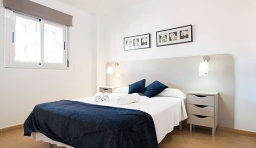 Apartamento familiar, 1 habitación, terraza, vistas al mar