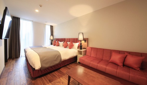 Habitación estándar con 2 camas individuales, no fumadores (2SemiDouble,Exbed for 3rd Adult Annex)