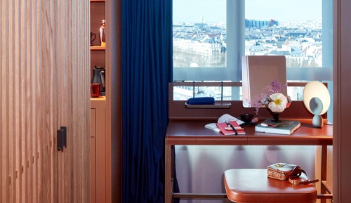 Estudio junior, 1 cama de matrimonio grande, en esquina (Eiffel tower & Seine river view)