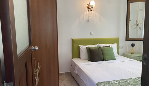 Apartamento básico, 1 cama doble con sofá cama, vistas al jardín