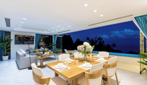 Villa familiar, 3 habitaciones, vistas al mar, mirando al mar