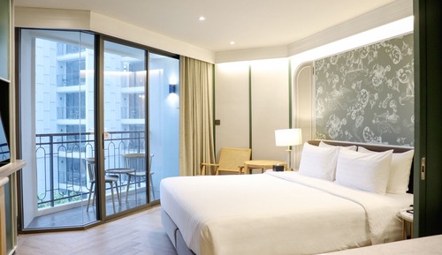 Habitación superior, 1 cama de matrimonio grande, balcón, vistas al río