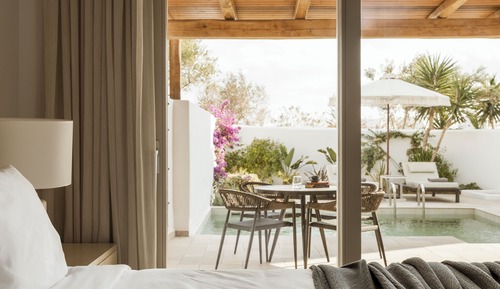 Suite familiar, 2 habitaciones, piscina privada, vistas al jardín