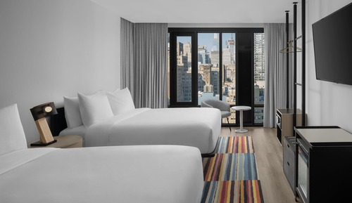 Habitación, 2 camas de matrimonio, no fumadores, vistas a la ciudad