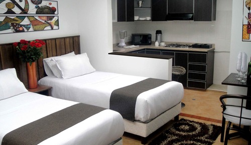 Habitación Confort con 1 cama doble o 2 individuales, no fumadores, cocina básica