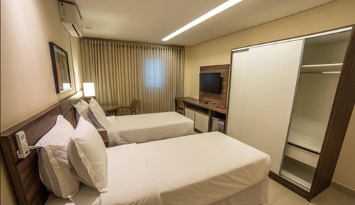 Habitación estándar con 2 camas individuales (Sem vista e Sem varanda)
