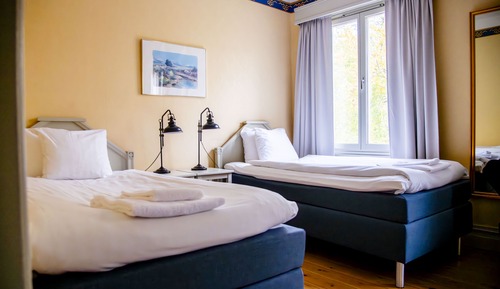 Habitación estándar con 2 camas individuales, varias camas