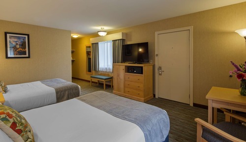 Habitación estándar, 2 camas de matrimonio, no fumadores, frigorífico y microondas (Pet Friendly)