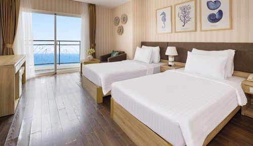 Habitación Deluxe doble de uso individual, balcón, vistas al mar