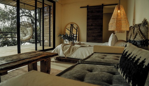 Cabaña superior, 1 cama de matrimonio, bañera de hidromasaje, vistas al lago