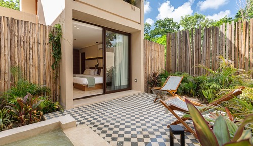 Habitación de lujo, 1 cama de matrimonio grande, piscina privada