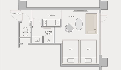 Habitación Confort doble, no fumadores (Universal Room)