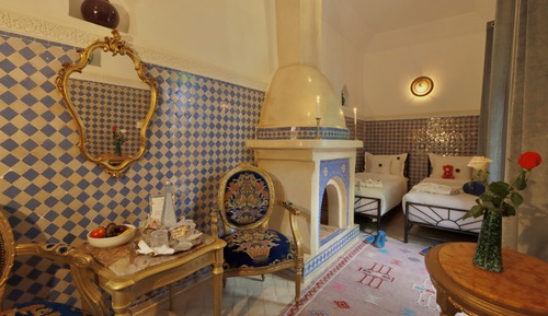 Habitación doble superior, 2 camas individuales, chimenea