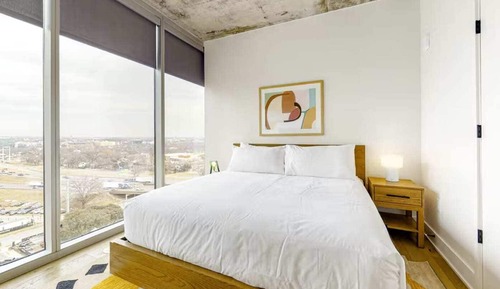 Apartamento de lujo, 1 cama de matrimonio grande con sofá cama, vistas a la ciudad