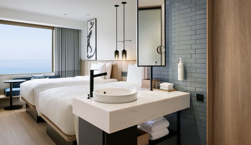 Habitación estándar con 2 camas individuales, 2 camas individuales, vistas al mar