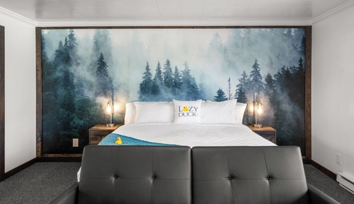 Habitación, 1 cama de matrimonio grande, vistas a la montaña