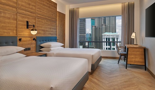 Suite ejecutiva, 2 camas dobles, no fumadores, vistas a la ciudad