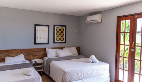 Habitación triple, terraza