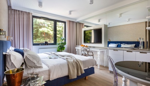 Apartamento Deluxe, 1 cama de matrimonio, baño privado, vistas al patio