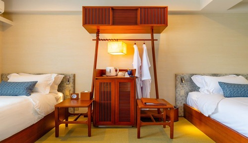 Habitación económica con 2 camas individuales, accesible para personas con discapacidad