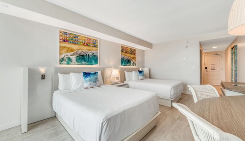 Habitación, 2 camas de matrimonio, vistas a la ciudad