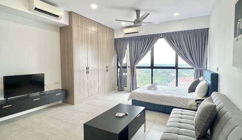 Suite estudio Deluxe, 1 cama de matrimonio con sofá cama