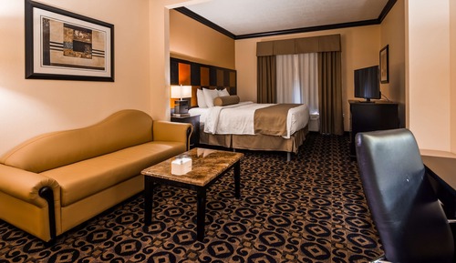 Suite, 1 cama de matrimonio grande, no fumadores, frigorífico y microondas (Pet Friendly)