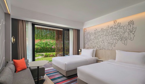 aloft Double Room, Habitación, 2 camas dobles, no fumadores, vistas al jardín