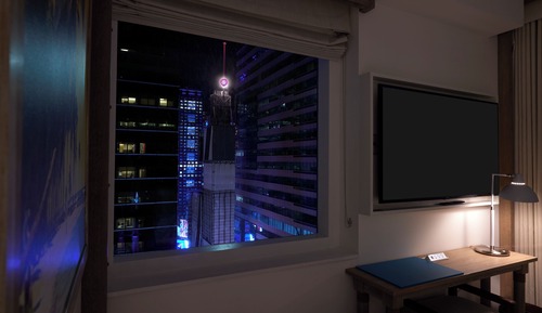 Habitación Deluxe, 1 cama de matrimonio grande, vistas a la ciudad